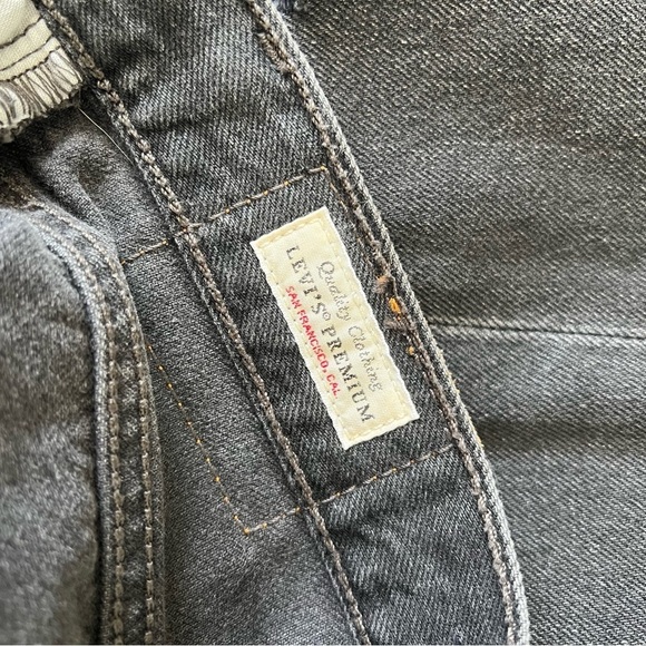 Levi's Big E Premium 501 S Jeans - Faded Black Wash - Grunge Streetwear -Size 27 - Picture 11 of 15